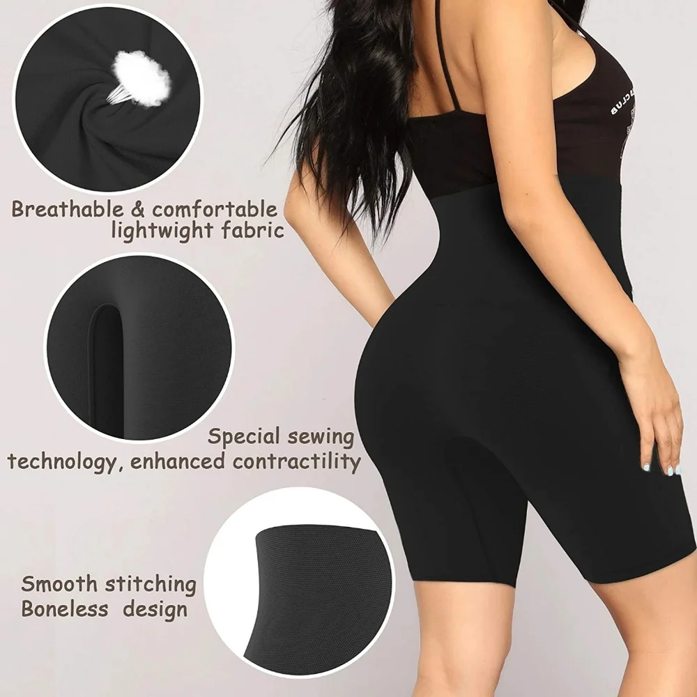 NWT Tummy and Waist Control Black Womens M Lycra Shapewear Shorts - Picture 5 of 6